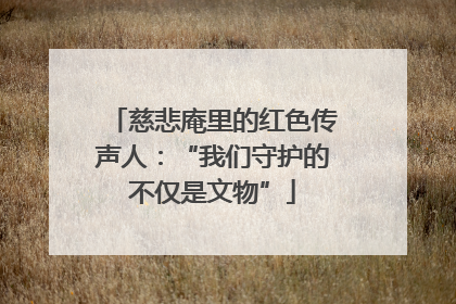 慈悲庵里的红色传声人：“我们守护的不仅是文物”