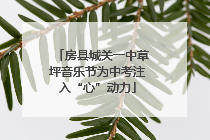房县城关一中草坪音乐节为中考注入“心”动力