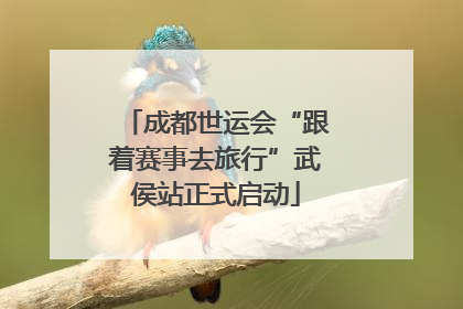成都世运会“跟着赛事去旅行”武侯站正式启动