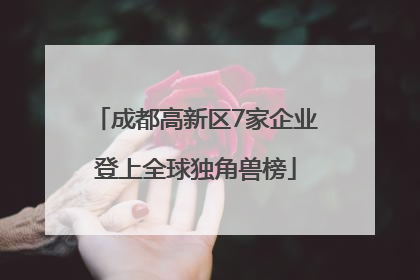 成都高新区7家企业登上全球独角兽榜