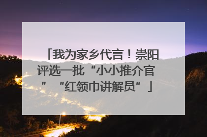 我为家乡代言！崇阳评选一批“小小推介官”“红领巾讲解员”