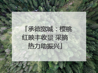 承德宽城：樱桃红映丰收景 采摘热力助振兴