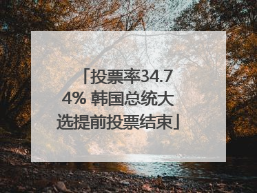 投票率34.74% 韩国总统大选提前投票结束