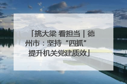 挑大梁 看担当｜德州市：坚持“四抓” 提升机关党建质效