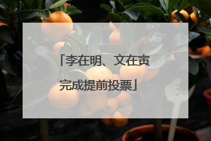李在明、文在寅完成提前投票
