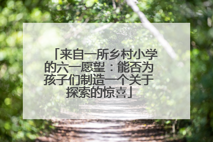 来自一所乡村小学的六一愿望：能否为孩子们制造一个关于探索的惊喜