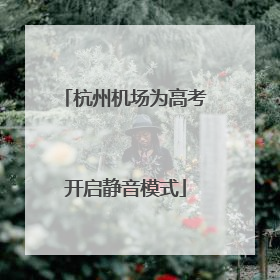 杭州机场为高考开启静音模式
