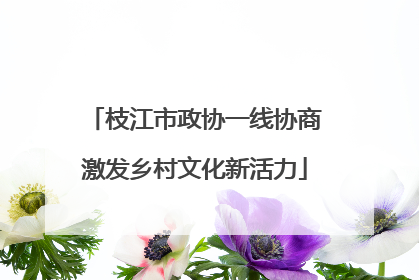 枝江市政协一线协商激发乡村文化新活力