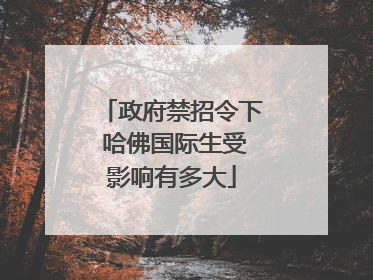 政府禁招令下 哈佛国际生受影响有多大