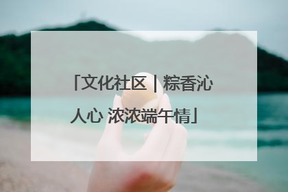 文化社区｜粽香沁人心 浓浓端午情