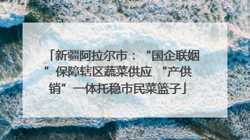 新疆阿拉尔市：“国企联姻”保障辖区蔬菜供应 “产供销”一体托稳市民菜篮子