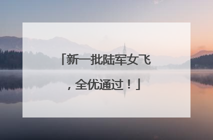 新一批陆军女飞，全优通过！