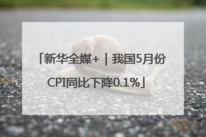 新华全媒+｜我国5月份CPI同比下降0.1%