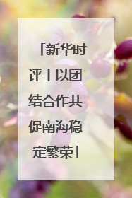 新华时评丨以团结合作共促南海稳定繁荣