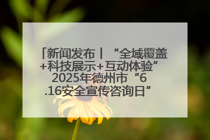 新闻发布丨“全域覆盖+科技展示+互动体验” 2025年德州市“6.16安全宣传咨询日”活动亮点纷呈