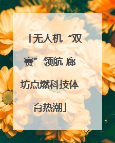 无人机“双赛”领航 廊坊点燃科技体育热潮