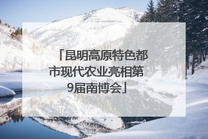 昆明高原特色都市现代农业亮相第9届南博会