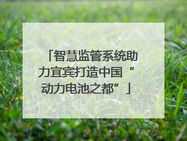 智慧监管系统助力宜宾打造中国“动力电池之都”
