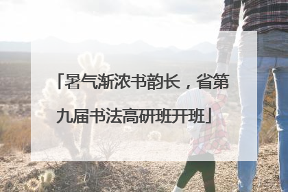 暑气渐浓书韵长，省第九届书法高研班开班