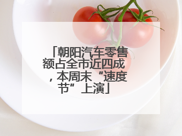 朝阳汽车零售额占全市近四成，本周末“速度节”上演