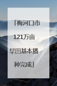 梅河口市121万亩旱田基本播种完成