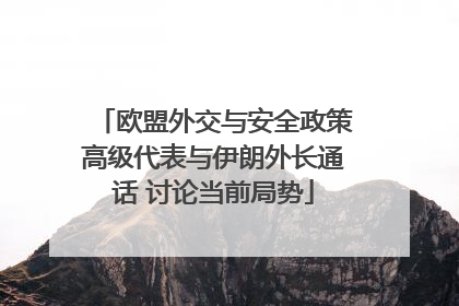 欧盟外交与安全政策高级代表与伊朗外长通话 讨论当前局势