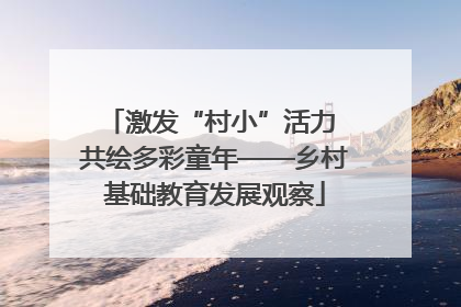 激发“村小”活力 共绘多彩童年——乡村基础教育发展观察