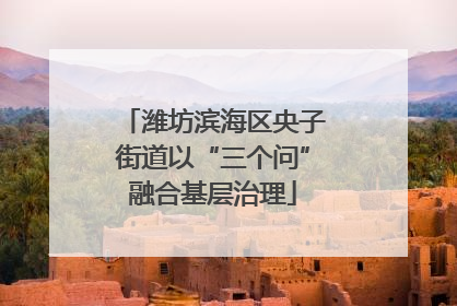 潍坊滨海区央子街道以“三个问”融合基层治理