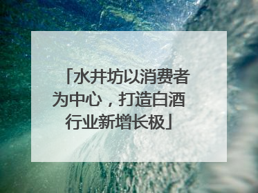 水井坊以消费者为中心，打造白酒行业新增长极