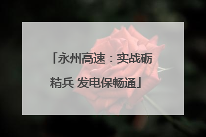 永州高速：实战砺精兵 发电保畅通
