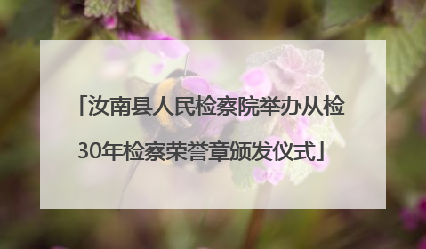 汝南县人民检察院举办从检30年检察荣誉章颁发仪式