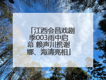 江西会昌戏剧季003雨中启幕 赖声川携谢娜、海清亮相