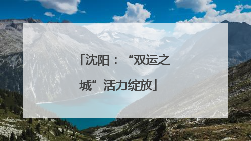 沈阳：“双运之城”活力绽放