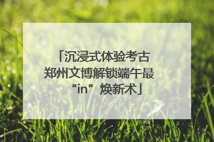 沉浸式体验考古 郑州文博解锁端午最“in”焕新术