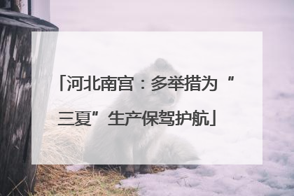 河北南宫：多举措为“三夏”生产保驾护航