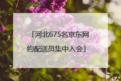 河北675名京东网约配送员集中入会