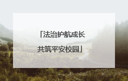 法治护航成长 共筑平安校园