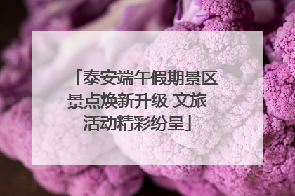 泰安端午假期景区景点焕新升级 文旅活动精彩纷呈