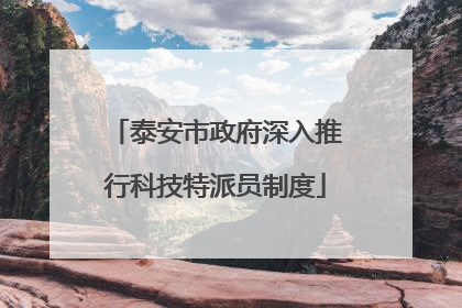 泰安市政府深入推行科技特派员制度