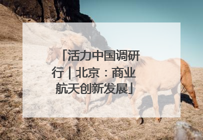 活力中国调研行｜北京：商业航天创新发展