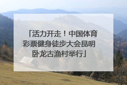 活力开走！中国体育彩票健身徒步大会昆明卧龙古渔村举行