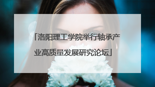 洛阳理工学院举行轴承产业高质量发展研究论坛