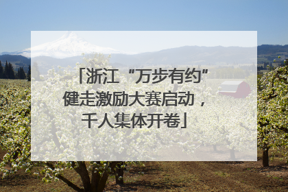 浙江“万步有约”健走激励大赛启动，千人集体开卷