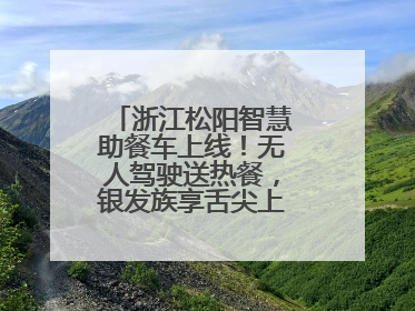 浙江松阳智慧助餐车上线！无人驾驶送热餐，银发族享舌尖上的科技关怀