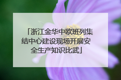浙江金华中欧班列集结中心建设现场开展安全生产知识比武
