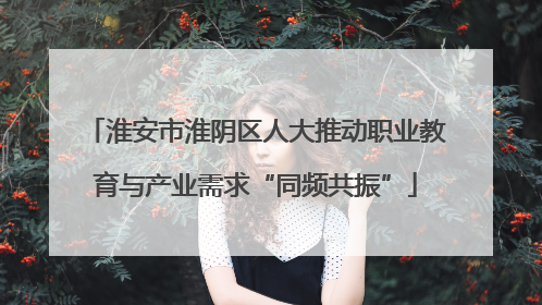 淮安市淮阴区人大推动职业教育与产业需求“同频共振”