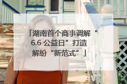 湖南首个商事调解“6.6 公益日”打造解纷“新范式”