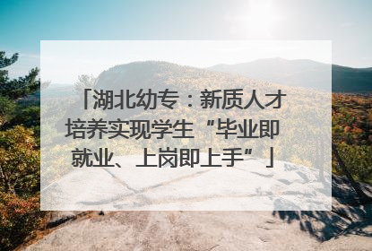 湖北幼专：新质人才培养实现学生“毕业即就业、上岗即上手”