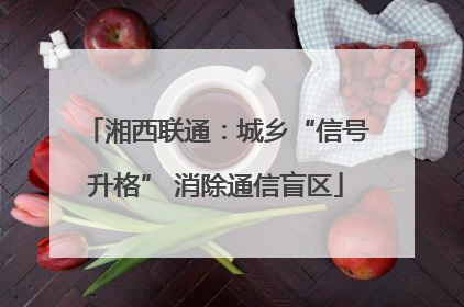 湘西联通：城乡“信号升格” 消除通信盲区
