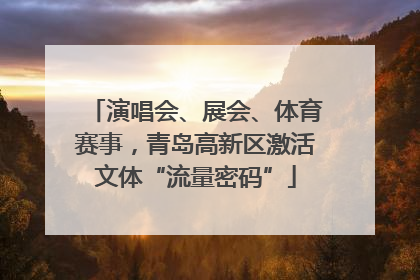 演唱会、展会、体育赛事，青岛高新区激活文体“流量密码”